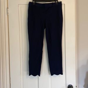 J-Crew Cropped Scalloped Pants